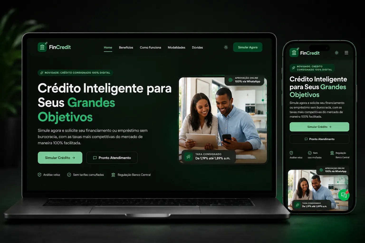 Captura do site FinCredit
